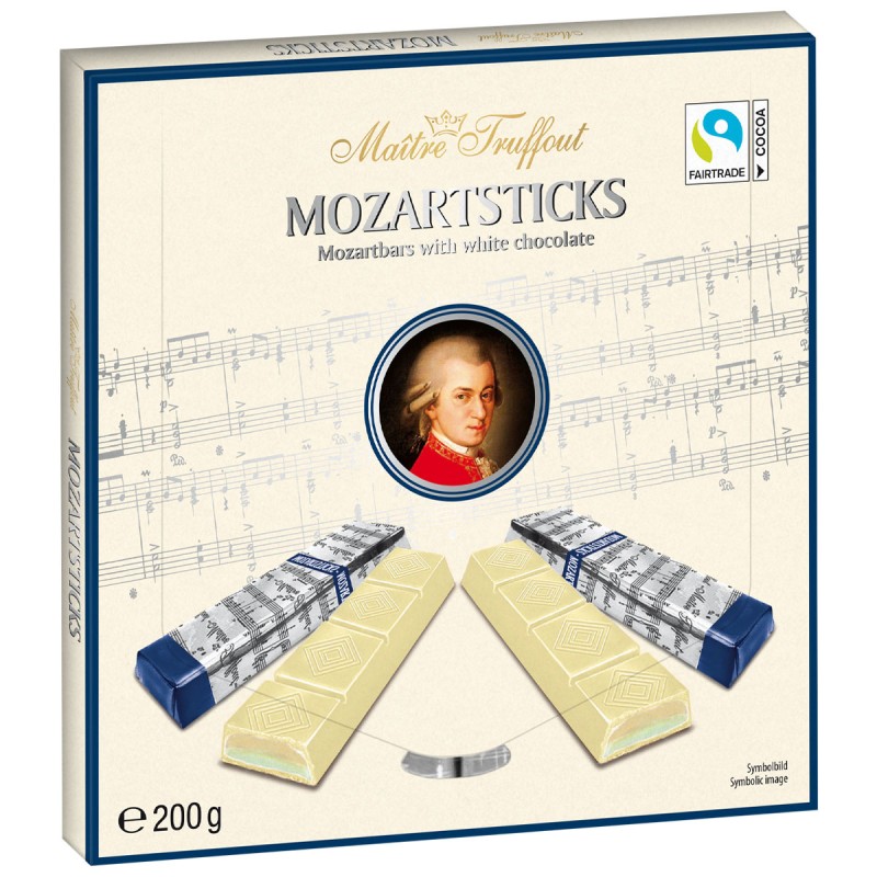 Dezert MOZARTSTICKS biela čokoláda 200g